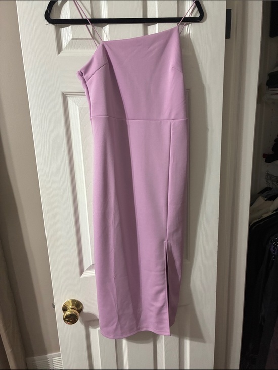 Dresses & Skirts - Lilac Spaghetti Strap Midi Dress with Side Slit